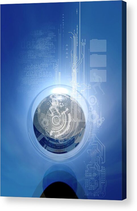 Artwork Acrylic Print featuring the photograph Online Data Security #2 by Victor Habbick Visions
