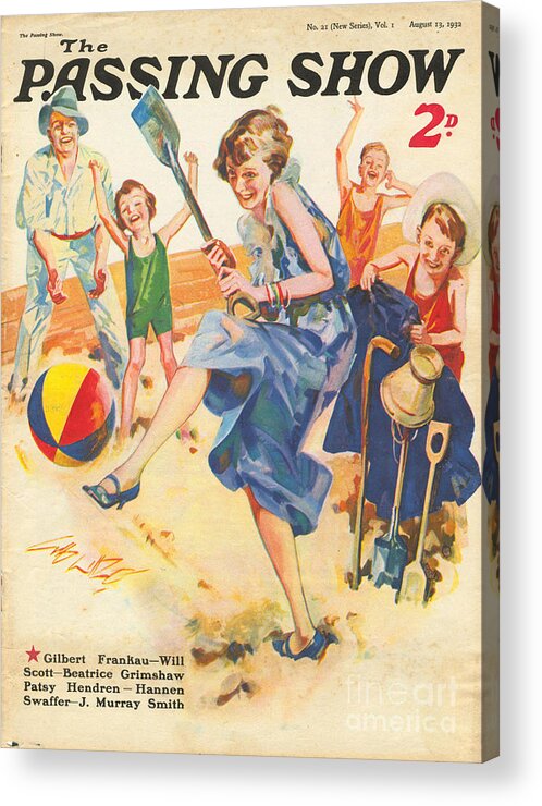 Holidays Acrylic Print featuring the drawing 1930s,uk,the Passing Show,magazine Cover #25 by The Advertising Archives