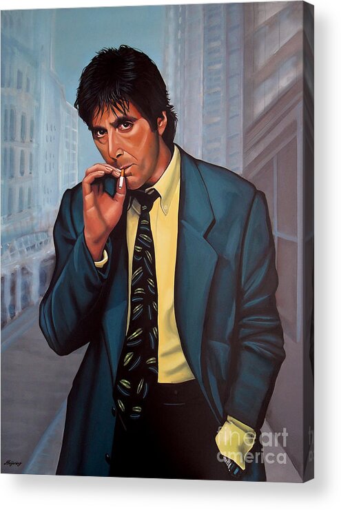 Al Pacino Acrylic Print featuring the painting Al Pacino 2 by Paul Meijering
