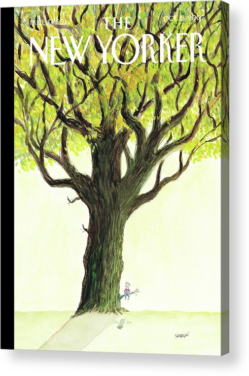 Tree Acrylic Print featuring the painting Higher Still by Jean-Jacques Sempe