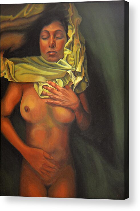 Sexual Acrylic Print featuring the painting 7 30 A.m. by Thu Nguyen