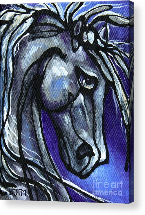 Horse Acrylic Print featuring the painting #9 May 31st #9 by Jonelle T McCoy