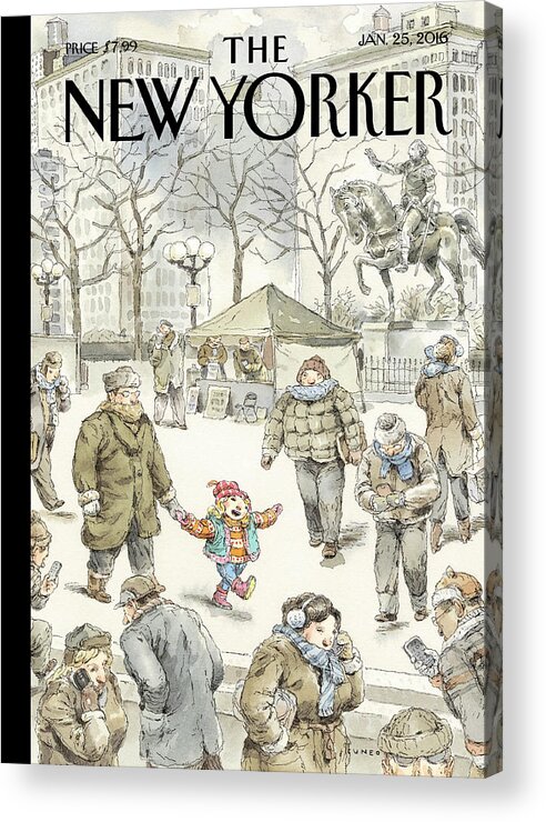 Child Acrylic Print featuring the painting Winter Delight by John Cuneo