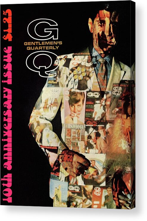 Fashion Acrylic Print featuring the photograph A Collage Of Gq Covers by Leonard Nones