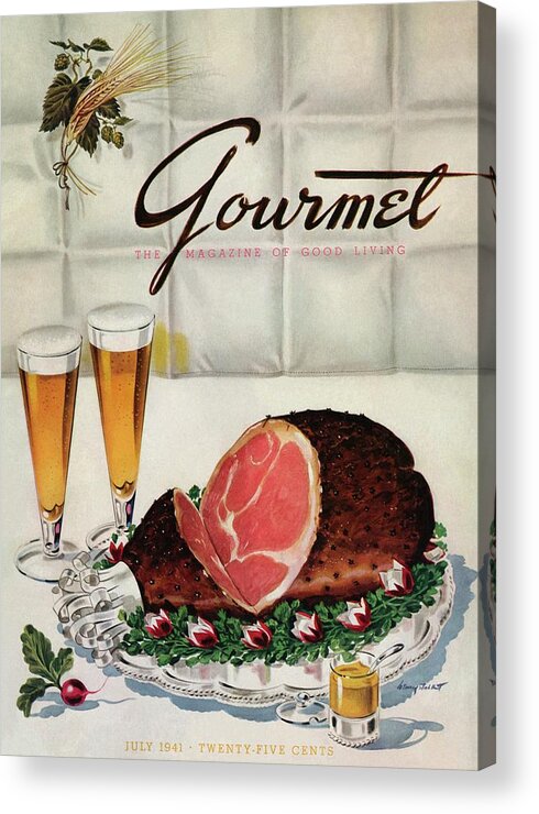 Illustration Acrylic Print featuring the photograph A Gourmet Cover Of Ham by Henry Stahlhut