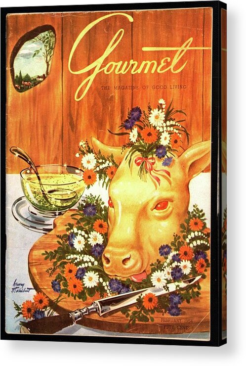 Food Acrylic Print featuring the photograph A Gourmet Cover Of Tete De Veau by Henry Stahlhut