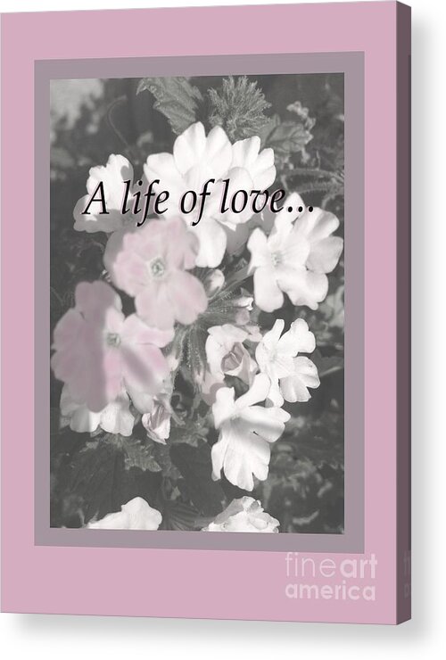 Wedding Acrylic Print featuring the digital art A life of love by Christine Fournier