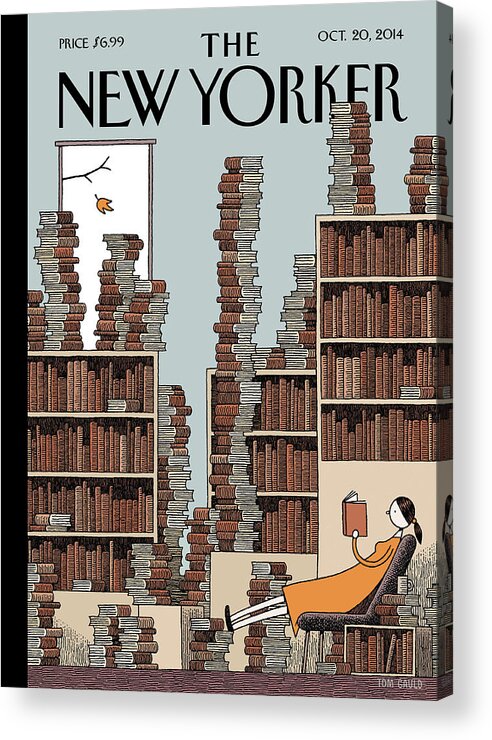 Books Acrylic Print featuring the painting Fall Library by Tom Gauld