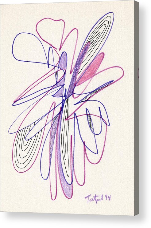 Abstract Acrylic Print featuring the drawing Abstract Drawing Fifty-Six by Lynne Taetzsch