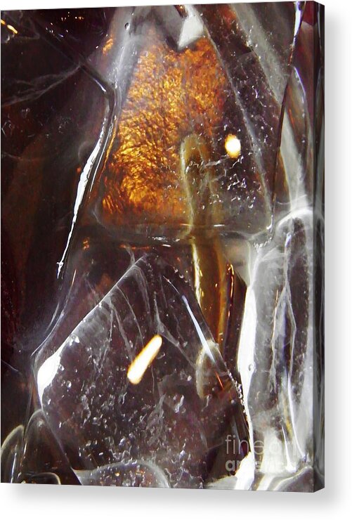 Abstract Ice 4 Acrylic Print featuring the photograph Abstract Ice 4 by Sarah Loft