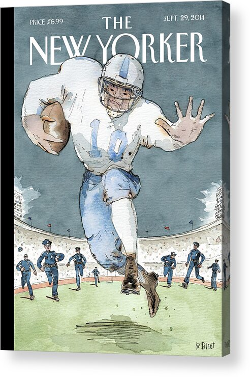Nfl Acrylic Print featuring the painting Illegal Procedure by Barry Blitt
