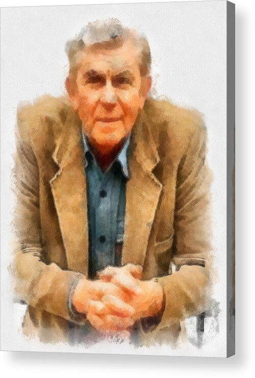 Andy Griffith Acrylic Print featuring the digital art Andy Griffith by Paulette B Wright