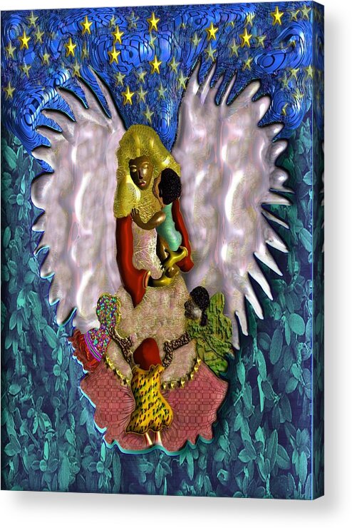 Religion Acrylic Print featuring the digital art Angel by John E Clarke