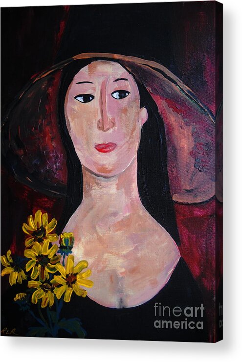 Woman Acrylic Print featuring the painting Anna by Reina Resto