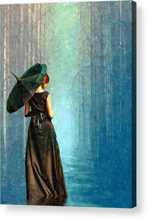 Rain Acrylic Print featuring the painting Apres La Pluie by Tyler Robbins