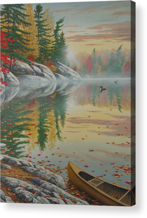 Jake Vandenbrink Acrylic Print featuring the painting At First Light by Jake Vandenbrink