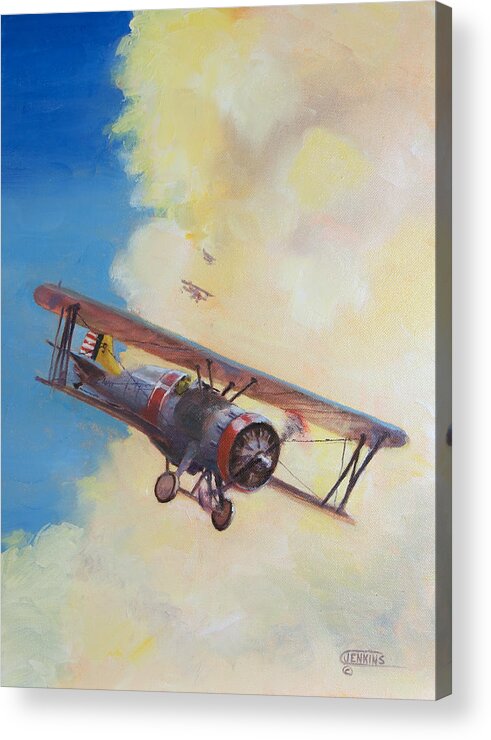Boeing Acrylic Print featuring the painting Back to the Lexington by Christopher Jenkins