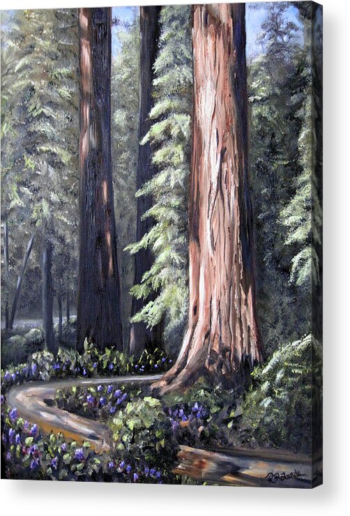 Landscape Acrylic Print featuring the painting Beyond the Path by Roberta Rotunda