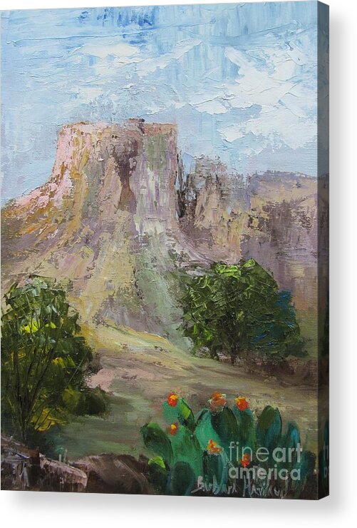 Mesa Acrylic Print featuring the painting Big Bend Mesa by Barbara Haviland
