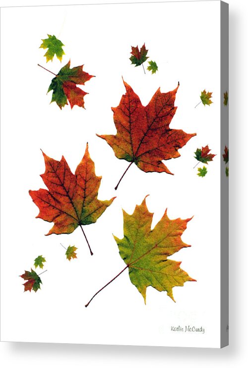 Fall Acrylic Print featuring the mixed media Big Crunch by Kathie McCurdy