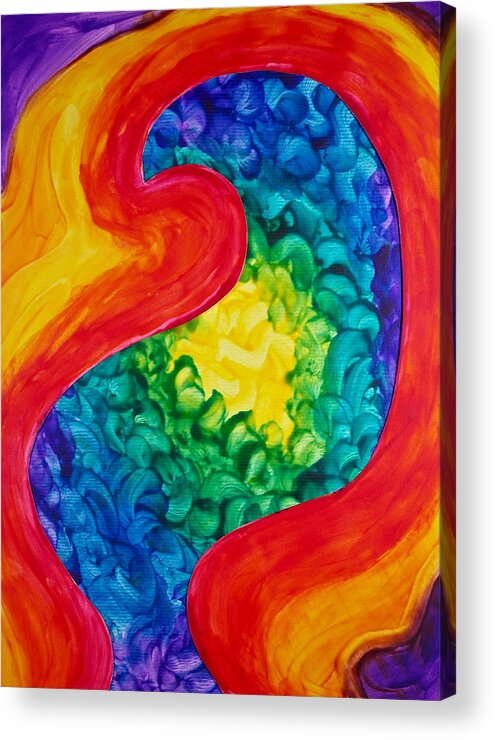 Bird Abstract Acrylic Print featuring the painting Bird Form II by Michele Myers