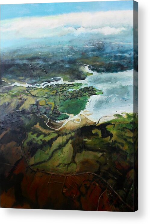 Landscape Acrylic Print featuring the painting Birds Eye View by Tom Smith