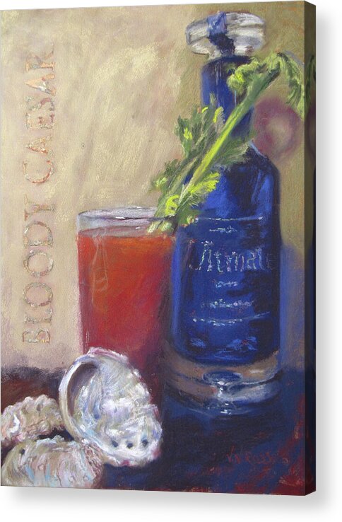 Celery Acrylic Print featuring the painting Bloody Caesar by Vicki Ross