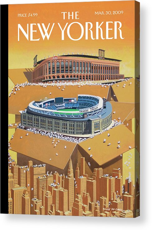 Yankees Acrylic Print featuring the painting Opening Day by Bruce McCall