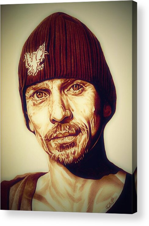 Breaking Bad Acrylic Print featuring the drawing Breaking Bad Skinny Pete by Fred Larucci