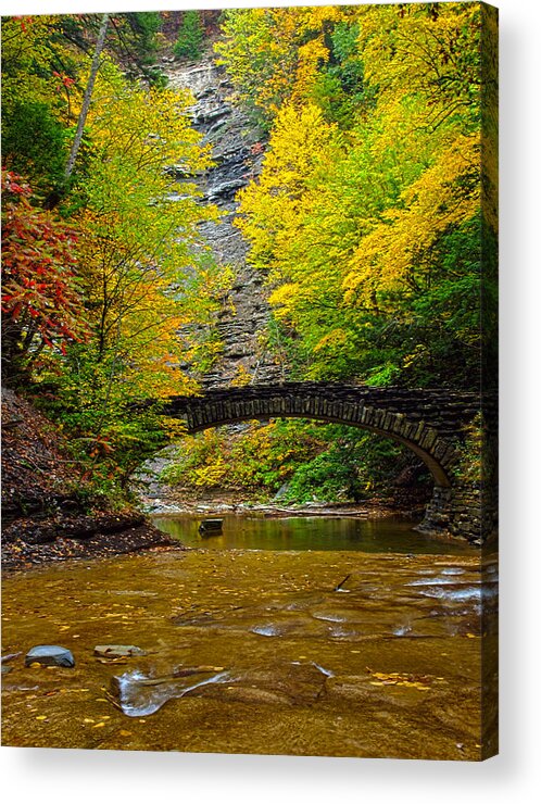 Joshua House Photography Acrylic Print featuring the photograph Bridge Over Still Waters by Joshua House