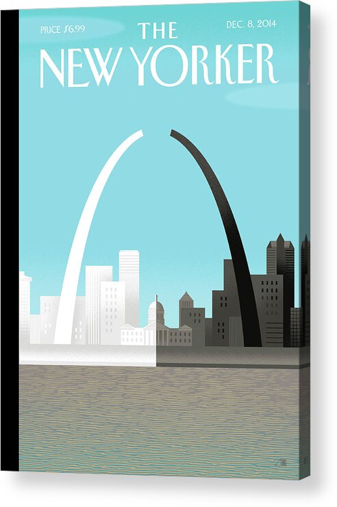 Black Acrylic Print featuring the painting Broken Arch by Bob Staake