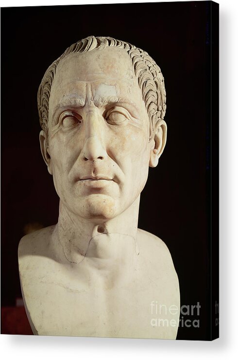 Bust Acrylic Print featuring the sculpture Bust of Julius Caesar by Anonymous