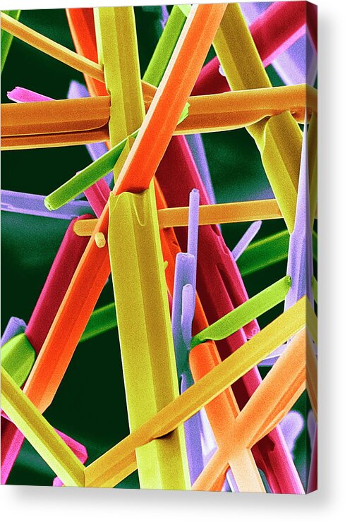 Crystal Acrylic Print featuring the photograph Caffeine Crystals by Dr Jeremy Burgess