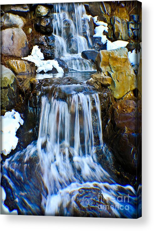 Water Acrylic Print featuring the photograph Camelback Mini Falls by Gary Keesler