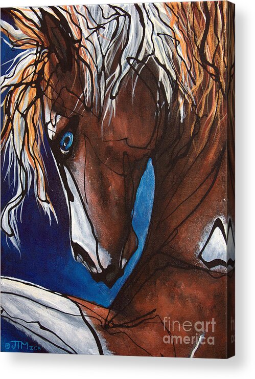 Horse Acrylic Print featuring the painting Carnaval Ride by Jonelle T McCoy
