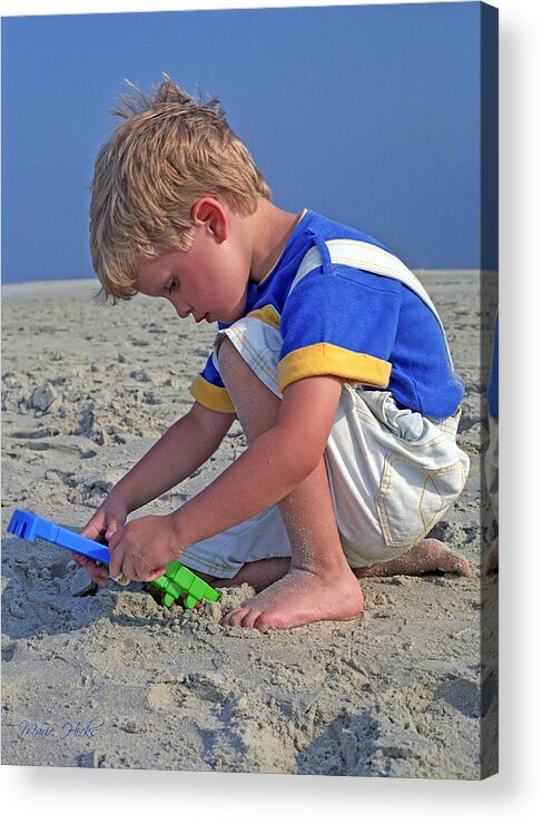 Beach Acrylic Print featuring the photograph Childhood Beach Play by Marie Hicks