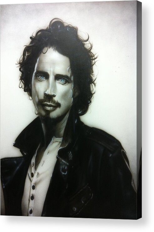 Chris Cornell Acrylic Print featuring the painting Chris Cornell by Christian Chapman Art