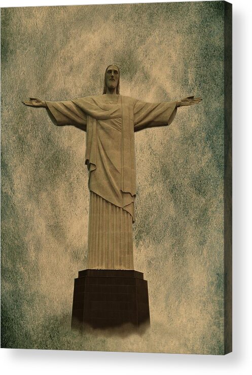 Christ Acrylic Print featuring the photograph Christ the Redeemer Brazil by David Dehner