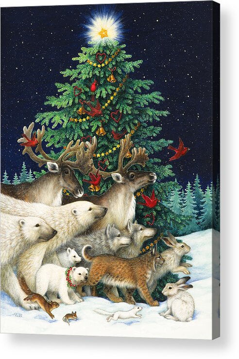 Christmas Acrylic Print featuring the painting Christmas Parade by Lynn Bywaters
