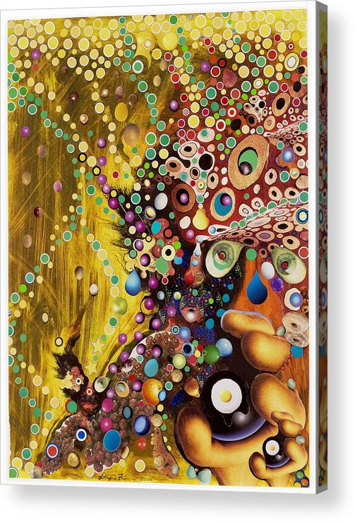 Portrait Acrylic Print featuring the mixed media Color Intoxication Remix by Douglas Fromm