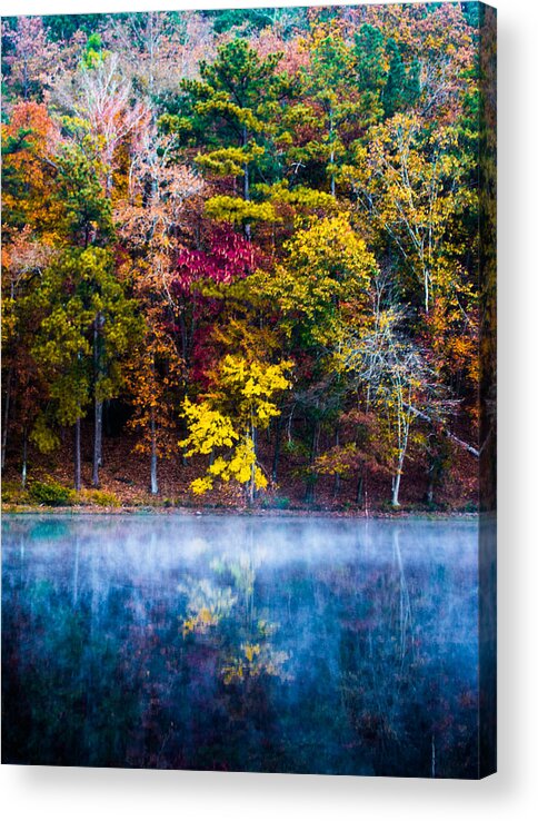 Oak Mountain Acrylic Print featuring the photograph Colors In Early Morning Fog by Parker Cunningham
