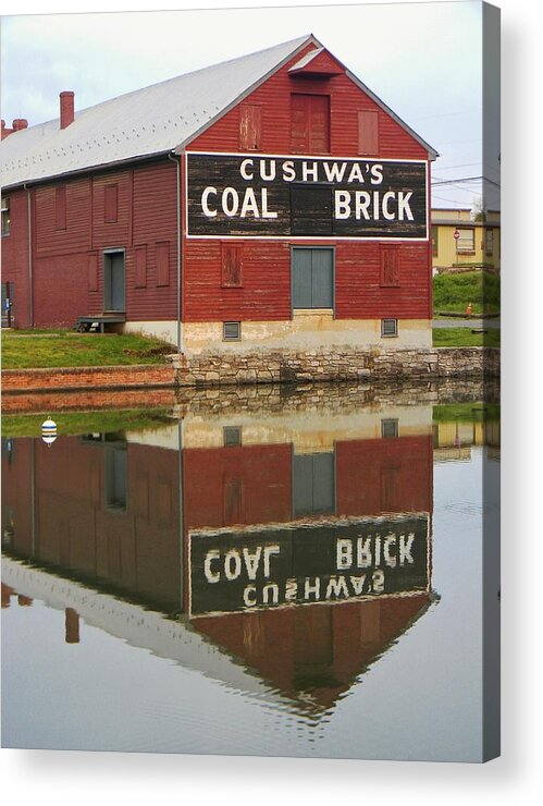 Cushwa Basin Acrylic Print featuring the photograph Cushwa Basin Warehouse by Jean Goodwin Brooks