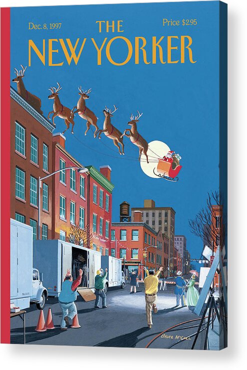 Santa Acrylic Print featuring the painting Cut by Bruce McCall