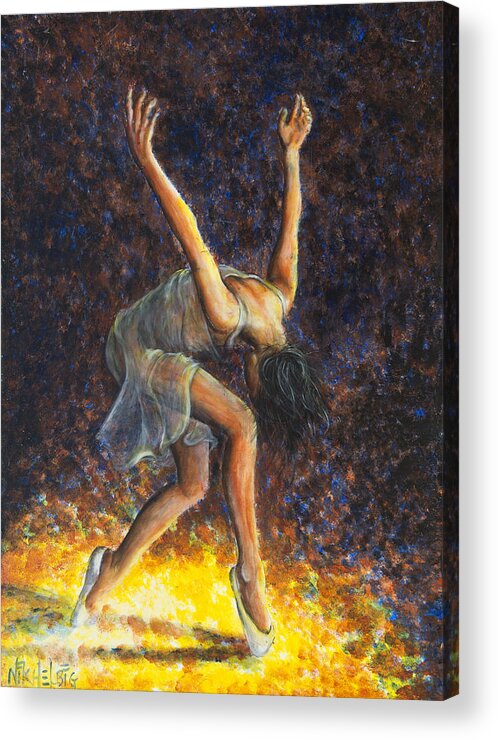 Dancer Acrylic Print featuring the painting Dancer VIII by Nik Helbig