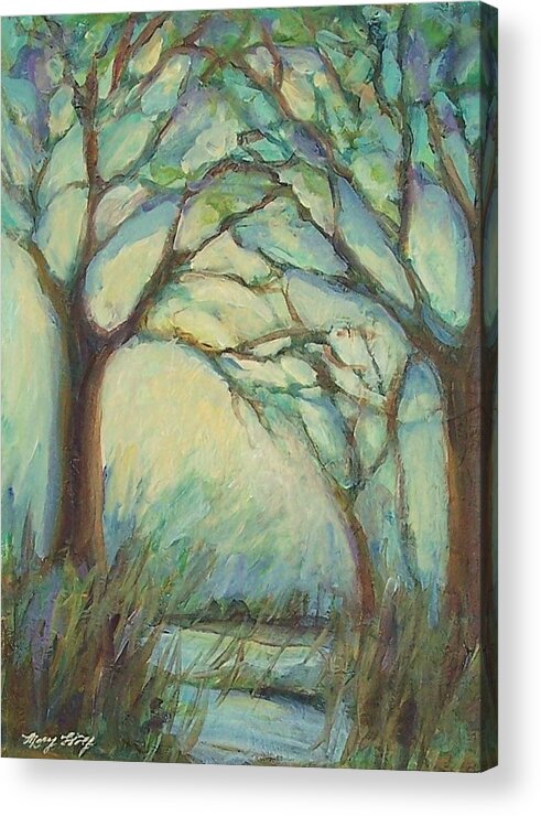 Impressionism Acrylic Print featuring the painting Dawn by Mary Wolf