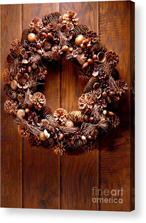 Wreath Acrylic Print featuring the photograph Decorative Wreath by Olivier Le Queinec