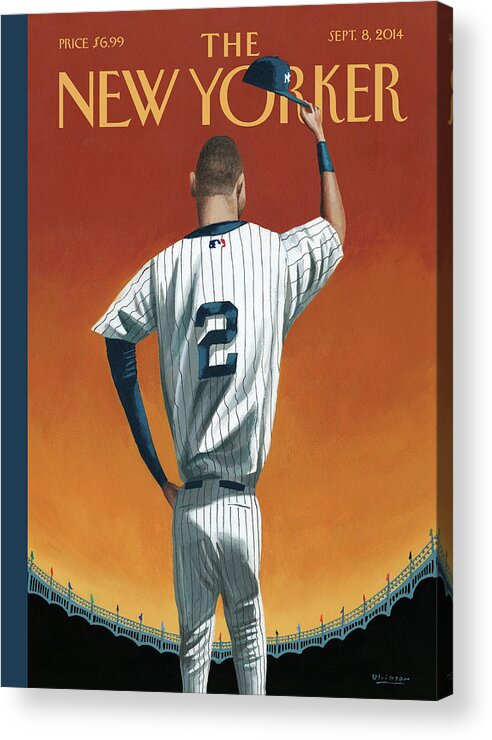 Retirement Acrylic Print featuring the painting Derek Jeter Bows Out by Mark Ulriksen