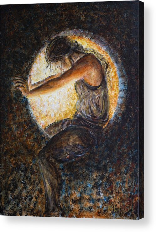 Eclipsed Acrylic Print featuring the painting Eclipsed by Nik Helbig