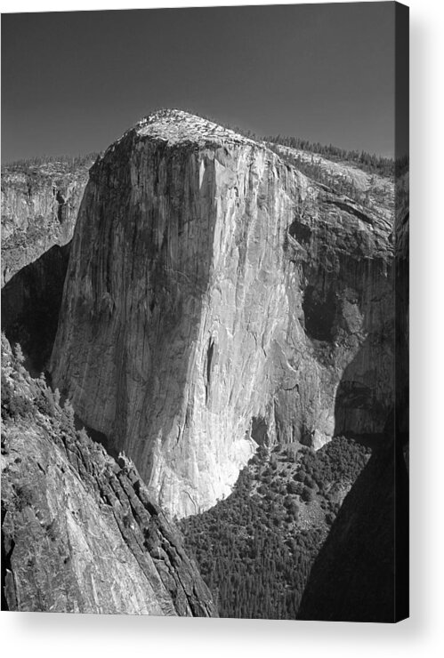 El Capitan Acrylic Print featuring the photograph 106663-El Capitan from Higher Cathedral Spire, BW by Ed Cooper Photography