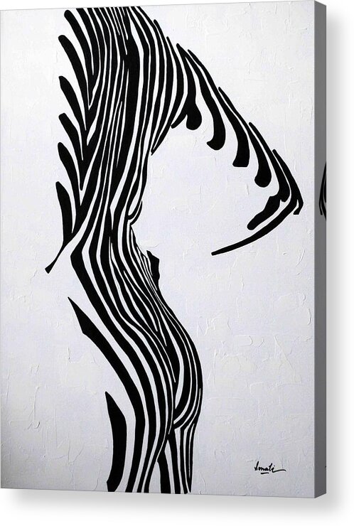 Black And White Acrylic Print featuring the painting Embrace it by Sonali Kukreja